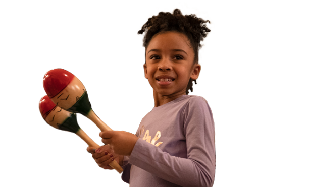 Child playing maracas