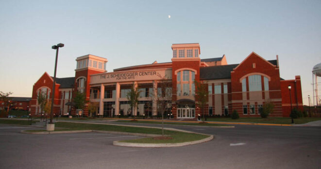 Exterior of Lindenwood’s J. Scheidegger Center For The Arts