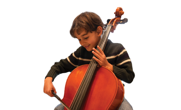 Child playing a cello