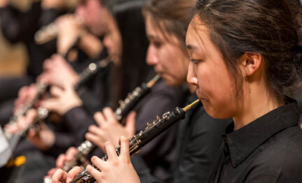 Youth Orchestra musician playing the English horn